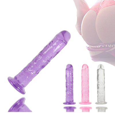 Фалоімітатор ділдо фіолетовий прозорий Flight of Fancy 30см з венами 100NE PINK з присоскою