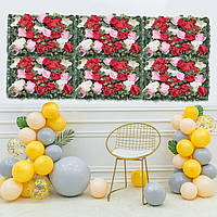 6 шт квіткова настінна панель штучна квіткова стіна DIY весільний фон стіни прикраса для садового весільного