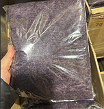 Теплий жіночий костюм зі спідницею з ангори софт сливовий костюм светр і спідниця міді комплект з мереживом, фото 8