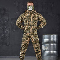 Камуфляжный костюм пиксельный 3в1 Куртка + Убакс + Брюки, военная форма с налокотниками в комплекте 2XL