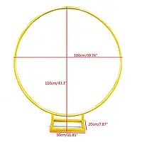 1M Золотий металевий круглий весільний арка повітряна куля арка комплект дверей фонове коване залізо