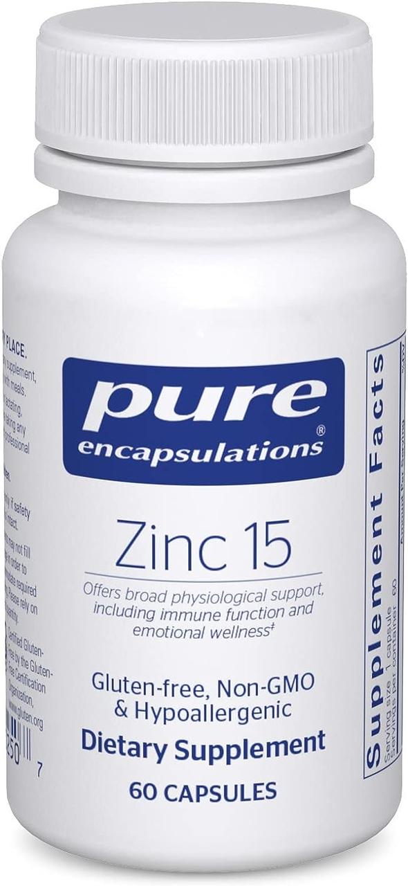 Pure Encapsulations Zinc / Цинк піколінат 15 мг 60 капсул