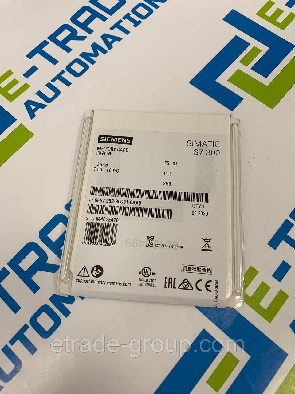 Карта пам'яті SIMATIC S7-300 /C7/ ET200 Siemens 6ES7953-8LG31-0AA0 (6ES79538LG310AA0)