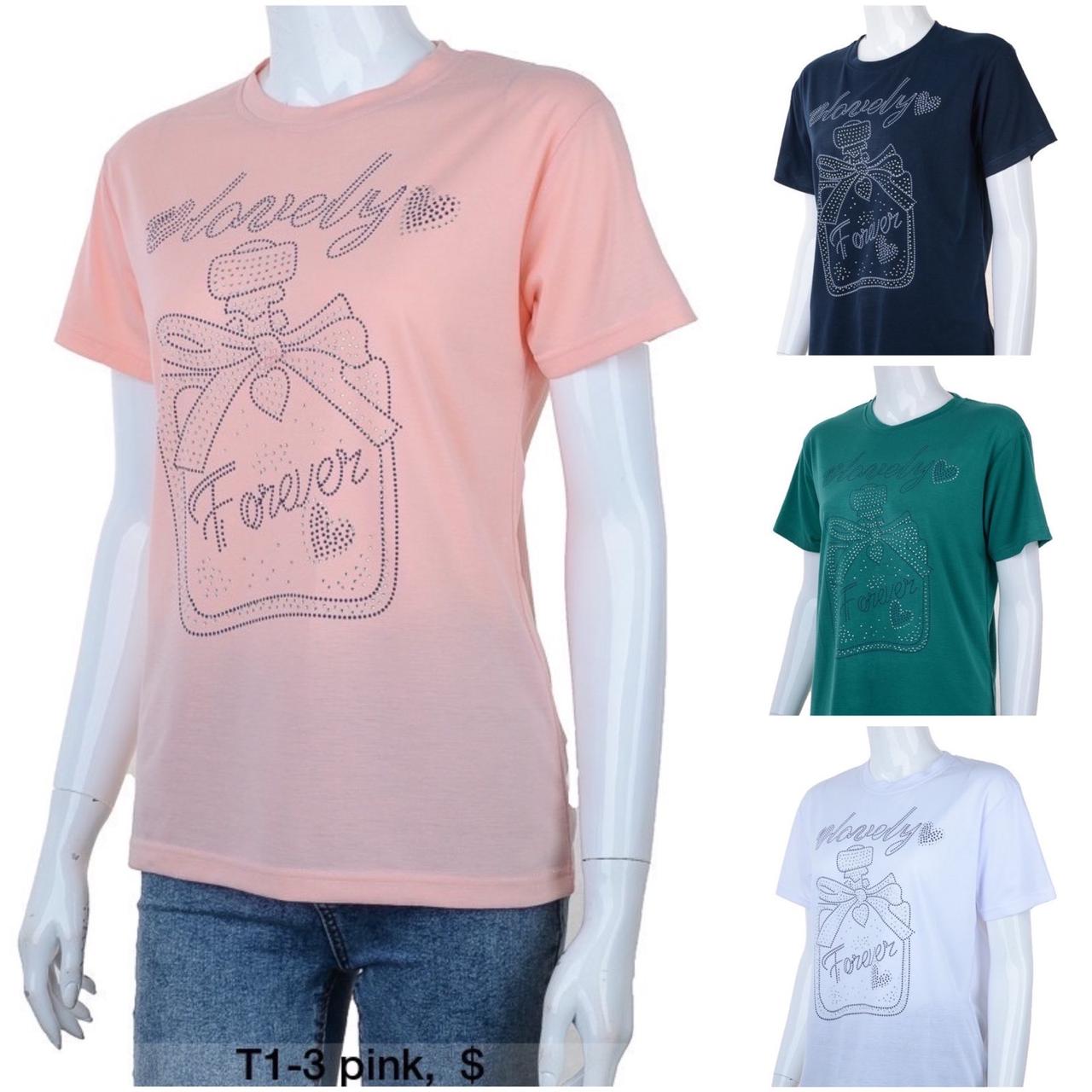 Жіноча футболка бавовна розмір норма XL-3XL (46-54) Мікс колір (від 5 шт.)