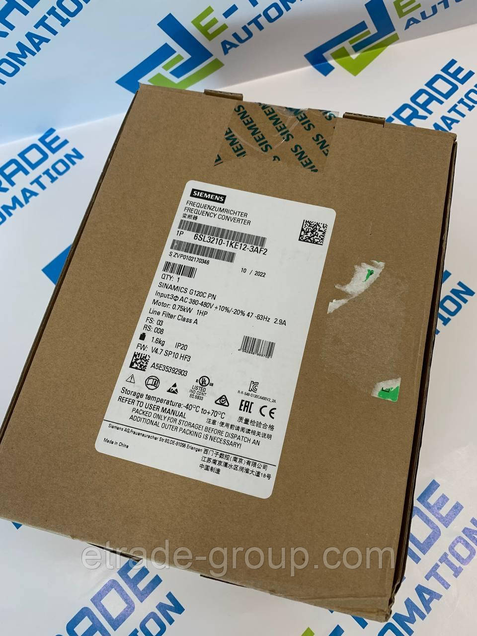 Перетворювач частоти Siemens 6SL3210-1KE12-3AF2, фото 1