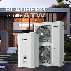 Тепловий насос повітря-вода BLAUBERG BLHP-R140-P-S/3R3A/BLHP-R160-P-S/3R3A 14 кВт, до 140 кв.м, 3 фаза, 380 В