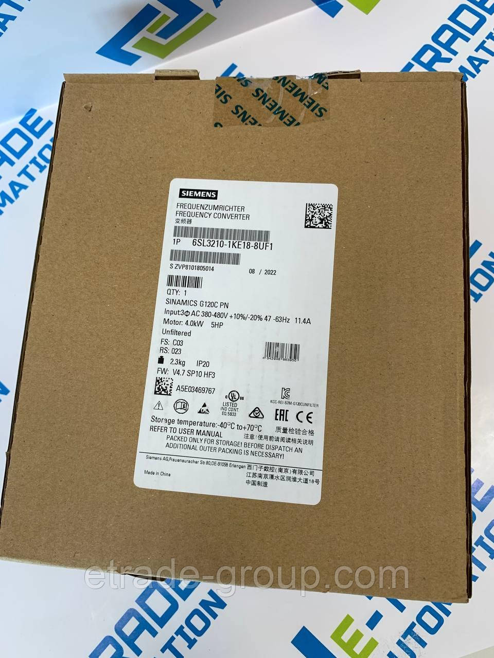 Перетворювач частоти SINAMICS Siemens 6SL3210-1KE18-8UF1