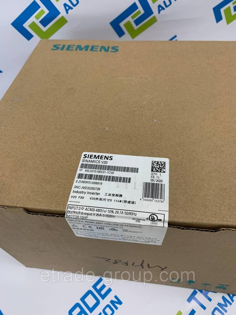 Перетворювач частоти SINAMICS Siemens​​​​​​​ 6SL3210-5BE31-1CV0