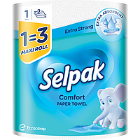 Рушники рулонні білі SELPAK Comfort MAXI 1=3
