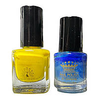 Лак-фарба жовто-блакитна для стемпінгу набір (2 шт.)
