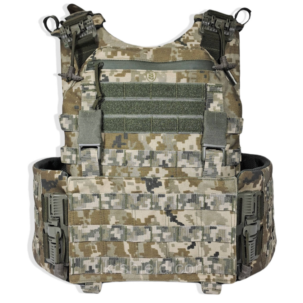 Плитоноска «YURKO» під плиту XL 28×35 см | Піксель MM14 | Ukr shield
