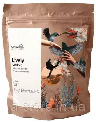 Знебарвлюючий порошок без аміаку із захисною дією Nouvelle Lively Mildeco Bleaching Powder, 500 g, фото 1