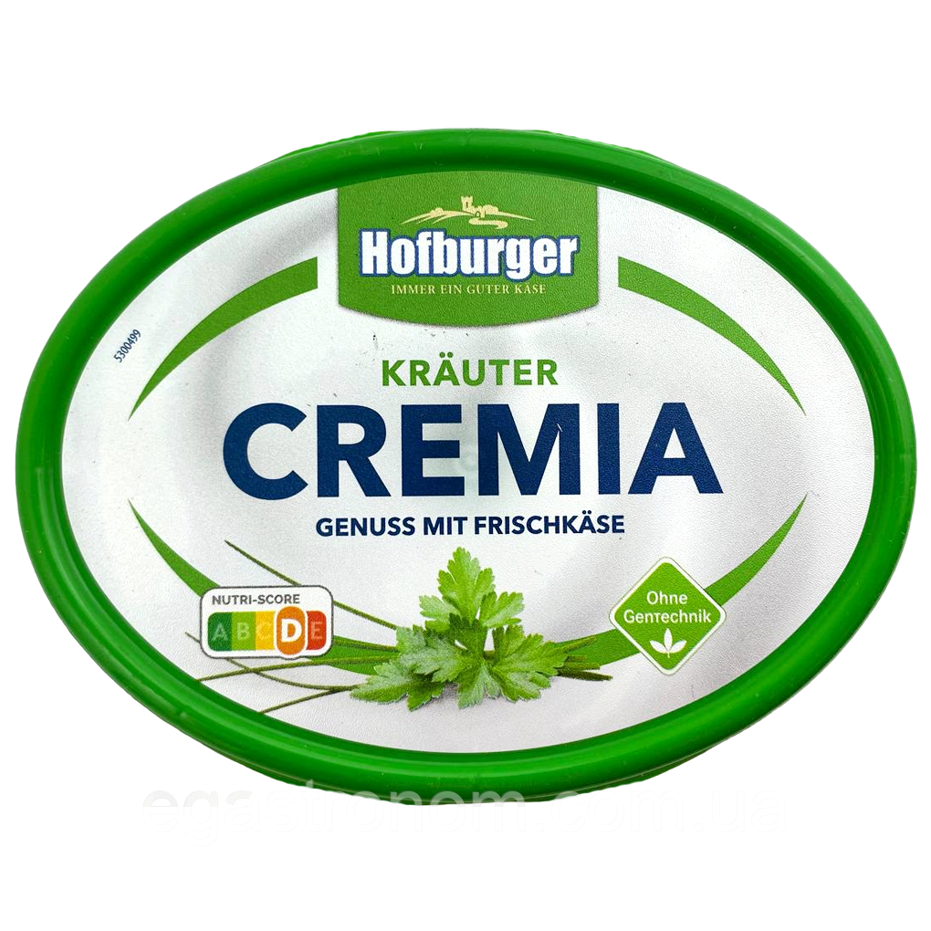 Крем-сир вершковий з зеленню Хофбургер Hoffburger krauter 175g 36шт/ящ (Код: 00-00015947)