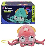 Заводна іграшка "Cute octopus" (рожева), іграшка восьминіг, іграшка для купання