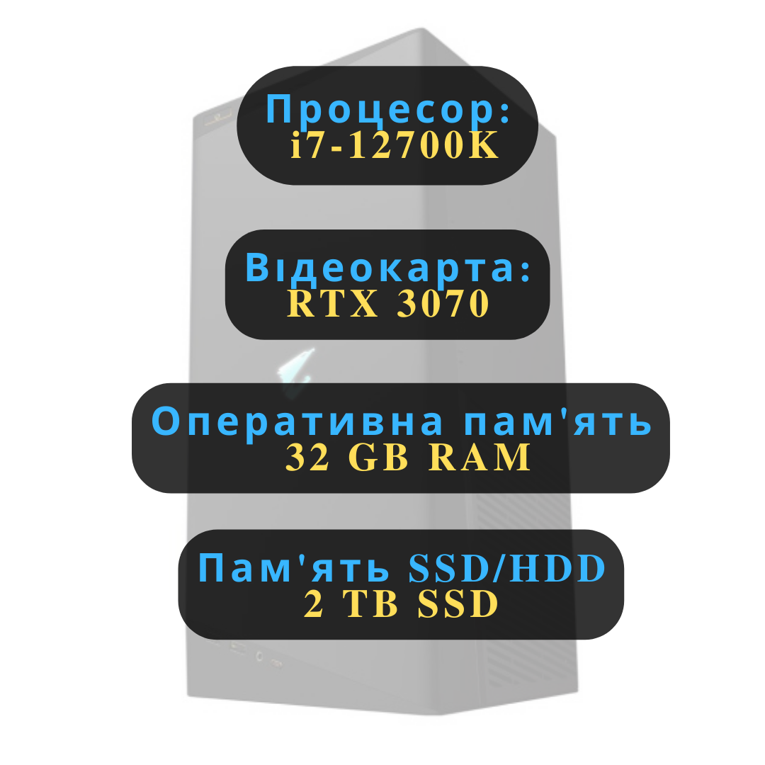 Игровой компьютер Gigabyte Model S i7-12700K | 32GB | 2TB SSD | RTX 3070 | No OS (GB-AMSI7N7I-21A1) - фото 2 - id-p2108900448