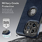 Чохол Slim Leather Case для Apple iPhone 15 Pro Dark Blue, фото 4