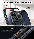 Чохол Slim Leather Case для Apple iPhone 15 Pro Dark Blue, фото 5