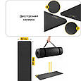 Килимок для фітнесу 15мм (190х62см) Fitness гімнастичний килимок для йоги і пілатесу, для заняття спортом, фото 5