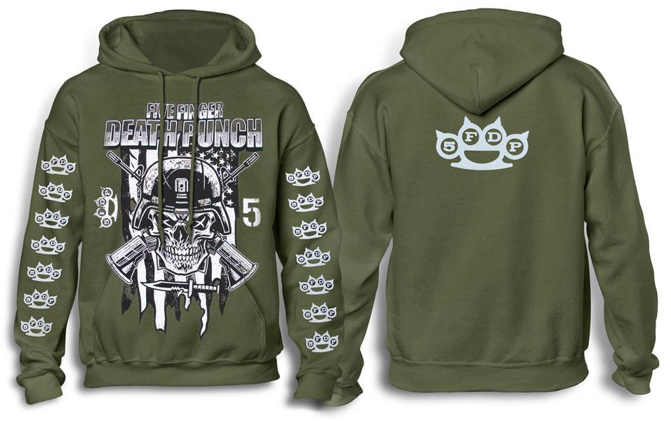 Толстовка Худі FIVE FINGER DEATH PUNCH Infantry Special Forces Оливковий