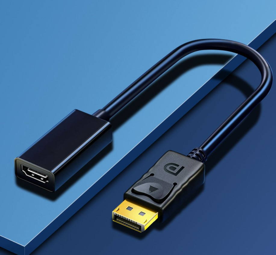 Перехідник штекер 1080P Display Port — гніздо HDMI з дротом 25 см