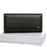 Жіночий гаманець шкіряний 18.5*9.5*4 , темно-зелений