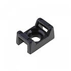 Майданчик для стяжки євростандарт нейлон чорний монтажний отвір 4.5 мм, 100 шт