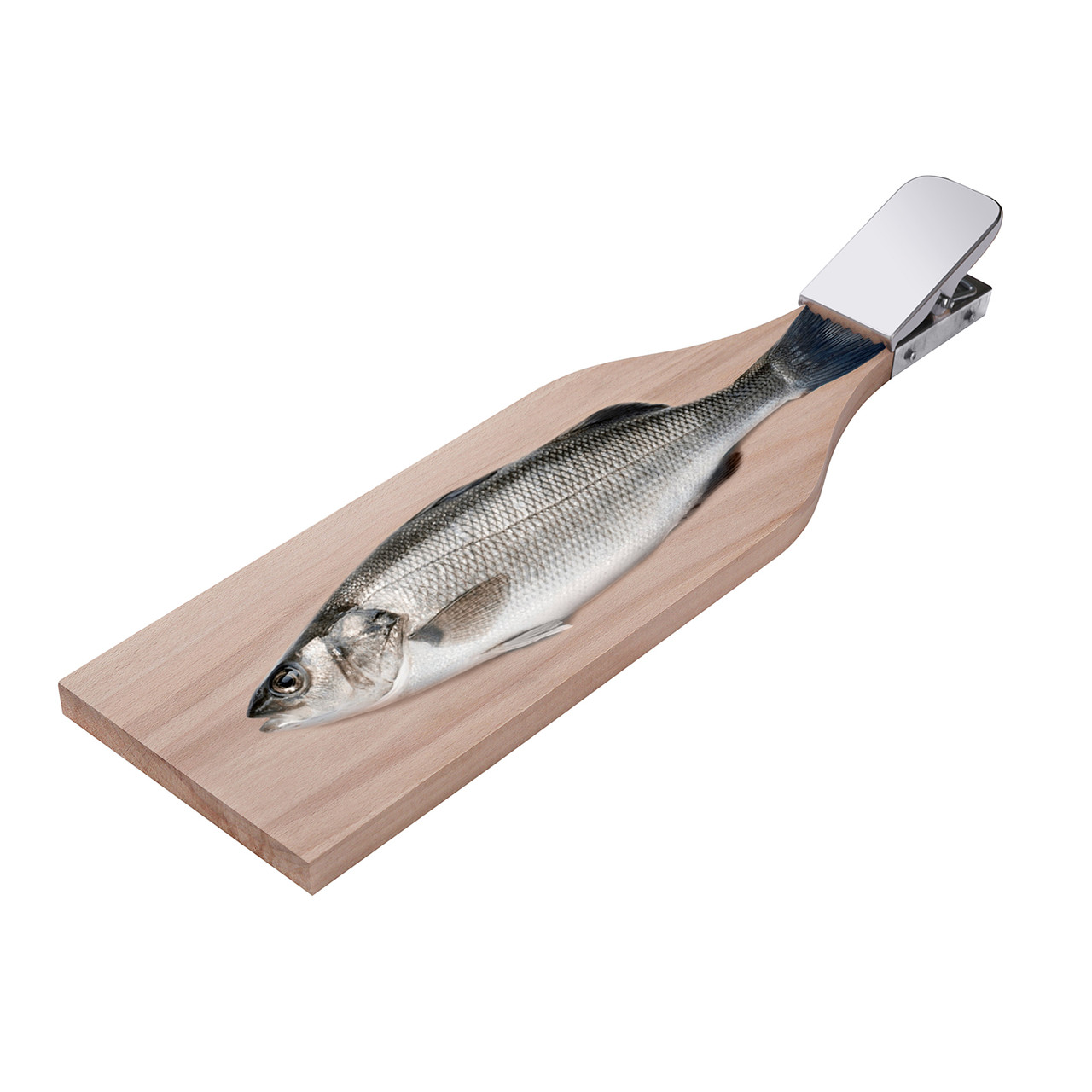 Доска для рыбы с зажимом деревянная 58 см - фото 2 - id-p2108921315