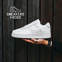 Женские кроссовки Nike Air Force 1 Classic White Low, Демисезонные кроссовки Найк Аир Форс белые