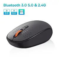 Мышь беспроводная Baseus F01B Tri-Mode Gray 2.4G/BT5.0+BT3.0