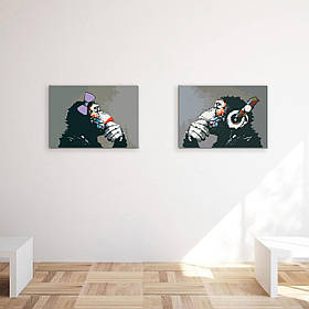 Комплект картин за номерами Riviera Blanca Ідеальна пара (ITR-055) 2 шт в наборі