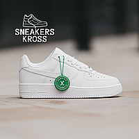 Жіночі кросівки Nike Air Force 1 Classic White Low Premium, Демісезонні кросівки Найк Аір Форс білі