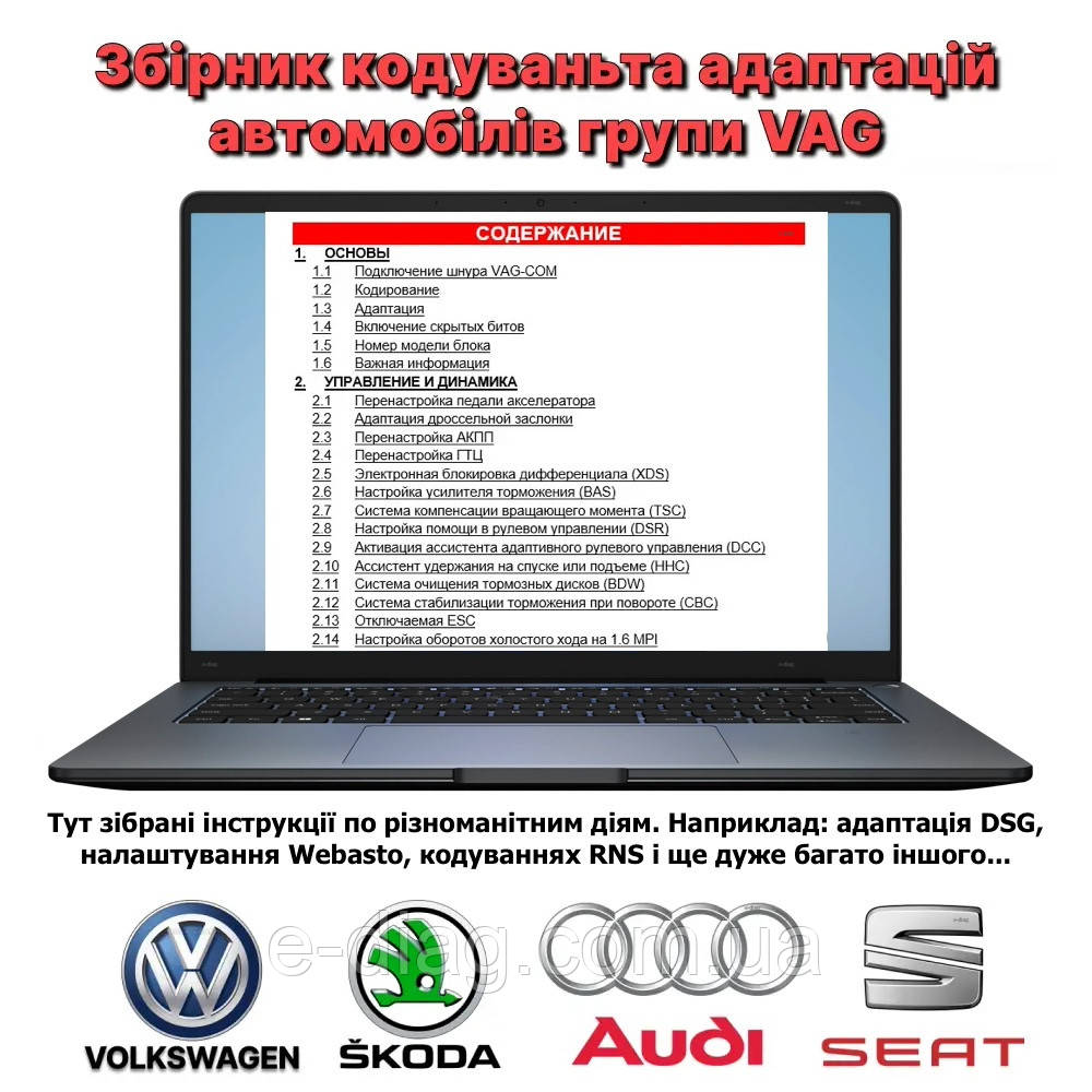 Збірник Кодувань VAG для Вася - VCDS, фото 1
