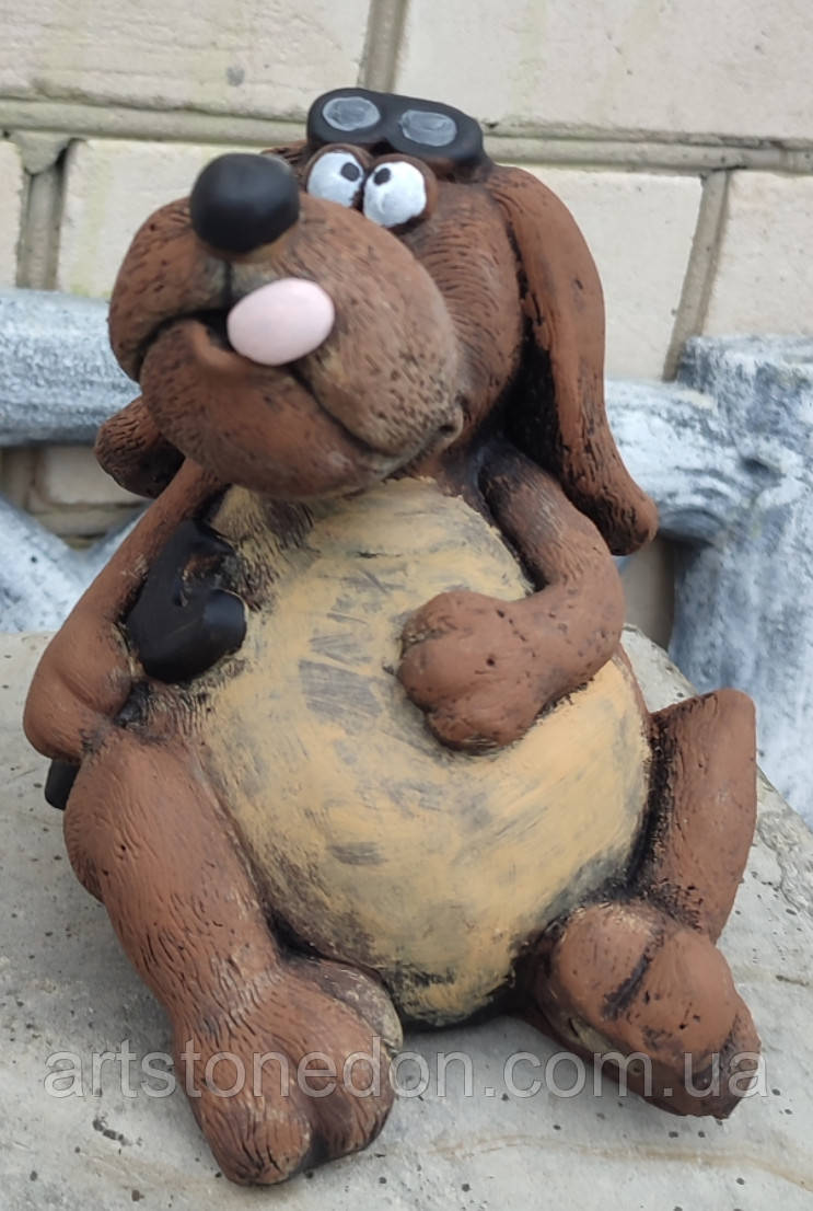 Фігура для саду Песик #1 з бетону 20 см, фото 1