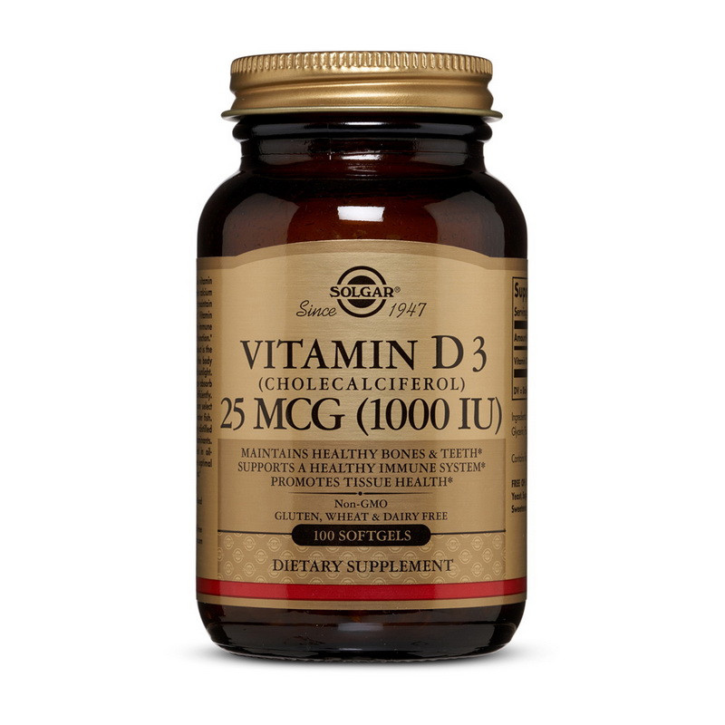 Vitamin D3 25 mcg (1000 IU) (100 softgels) Киев