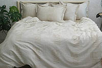 Комплект постельного белья из 100% мерсеризованного сатина PT-012 бежевый/песочный