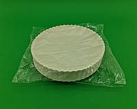 Тарілка паперова біла D-25.5 см ((50 шт) одноразова картонна кругла дрібна