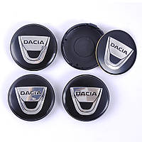 Ковпачки заглушки на литі диски Dacia 58/56мм (логотип наклейка)