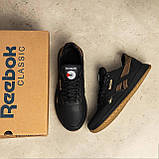 Шкіряні кросівки осінь-весна з натуральної шкіри, чоловічі спортивні чорні осінні кросівки *R-03ч/р*, фото 2