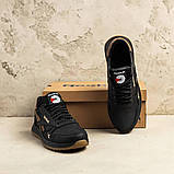 Шкіряні кросівки осінь-весна з натуральної шкіри, чоловічі спортивні чорні осінні кросівки *R-03ч/р*, фото 3