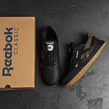Шкіряні кросівки осінь-весна з натуральної шкіри, чоловічі спортивні чорні осінні кросівки *R-03ч/р*, фото 5