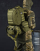 Тактичний рюкзак військовий хакі, рюкзак армійський олива 55 л, штурмовий рюкзак зсу, рюкзак 55 літрів олива