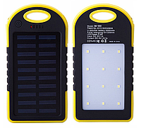 Повербанк 5000 mah УМБ Power Bank ViaKing солнечная панель H-11 желтый