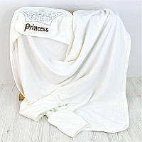 Рушник з куточком,  для купання "Принцеса" "Babyshez" арт.220, біле