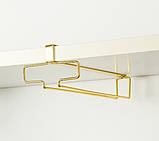 Тримач для келихів підвісний металевий, 1 ряд. Підставка для келихів одинарна. Полиця підвісна барна, фото 7