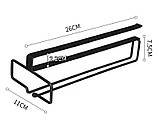Тримач для келихів підвісний металевий, 1 ряд. Підставка для келихів одинарна. Полиця підвісна барна, фото 3