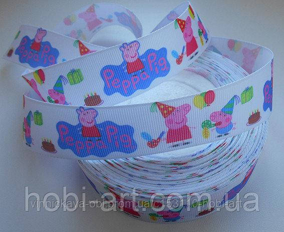 Стрічка репсова 25мм з візерунком №58