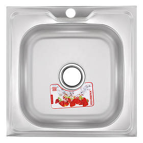 Кухонна мийка накладна ZerixZ5050-04-160E (Satin) (ZX1608)