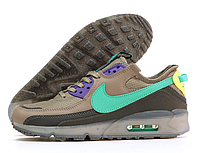 Кроссовки мужские Nike Air Max 90 Terrascape коричневые, Найк Аир Макс 90 кожа, текстиль. код KD-14575