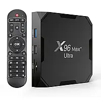 Настроенная Смарт ТВ приставка X96 Max Plus Ultra 8K 4/64 Гб Smart TV Box Android 11 (Прошита под ATV)
