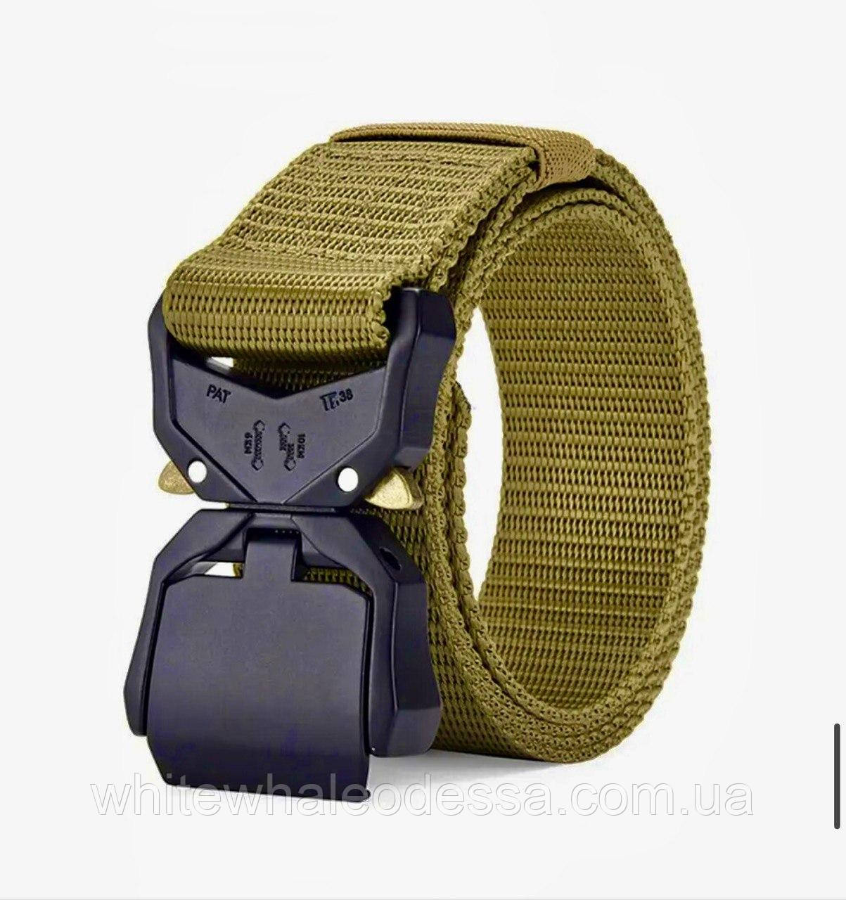 Ремінь тактичний з посиленою пряжкою Cobra койот / Tactical Belt